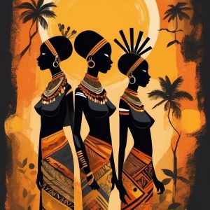 Sisters of the Sun wall painting